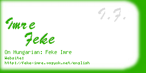imre feke business card